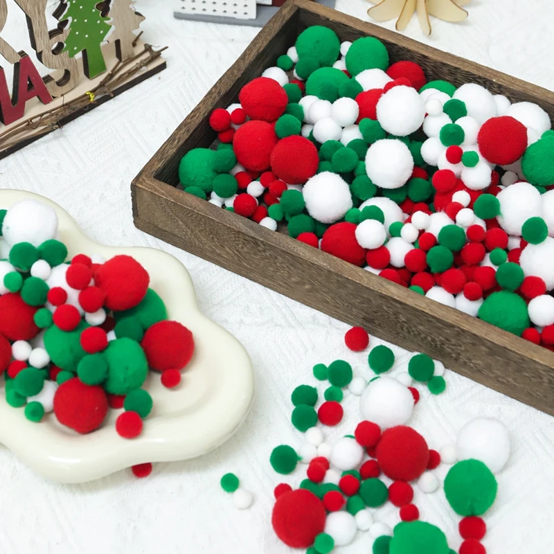 圣诞花束创意高弹小毛球花束包装配饰点缀手工diy材料花店用品