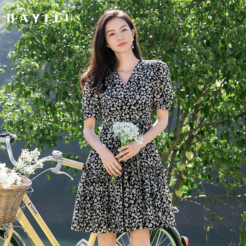 【安选】芭依璐女装夏季新款时尚连衣裙86L7025