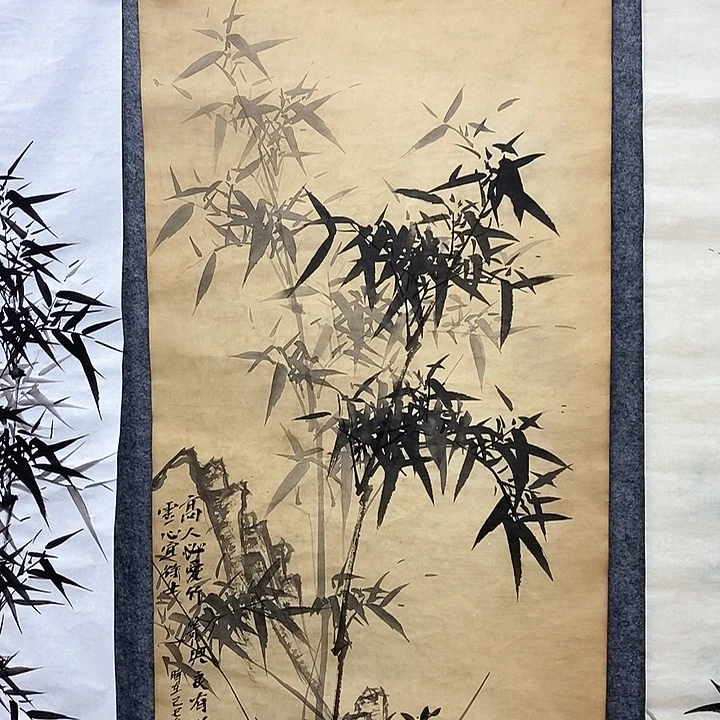 人***生竖款新中式装饰画