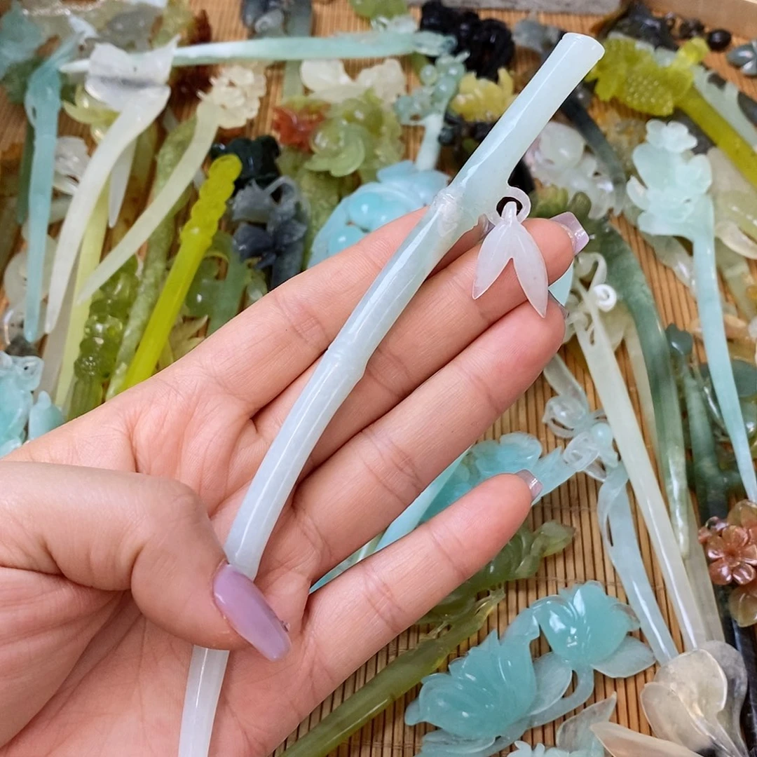 蛇纹石玉发簪未镶嵌