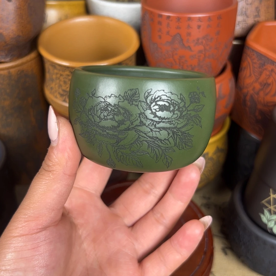 紫泥茶杯紫砂紫砂