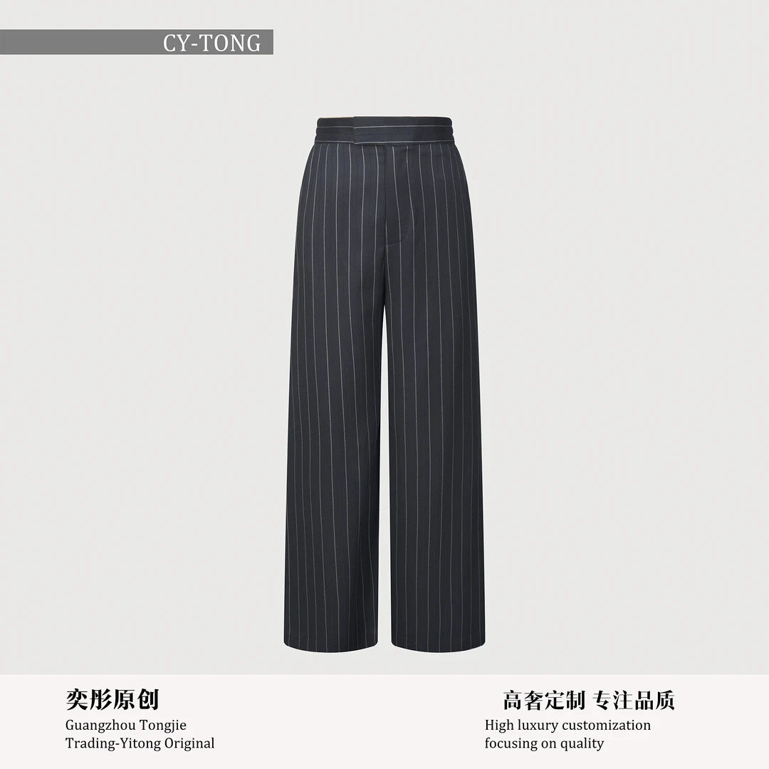 【彤姐原创】冬季修身优雅气质显瘦时尚设计师款裤子W24D249