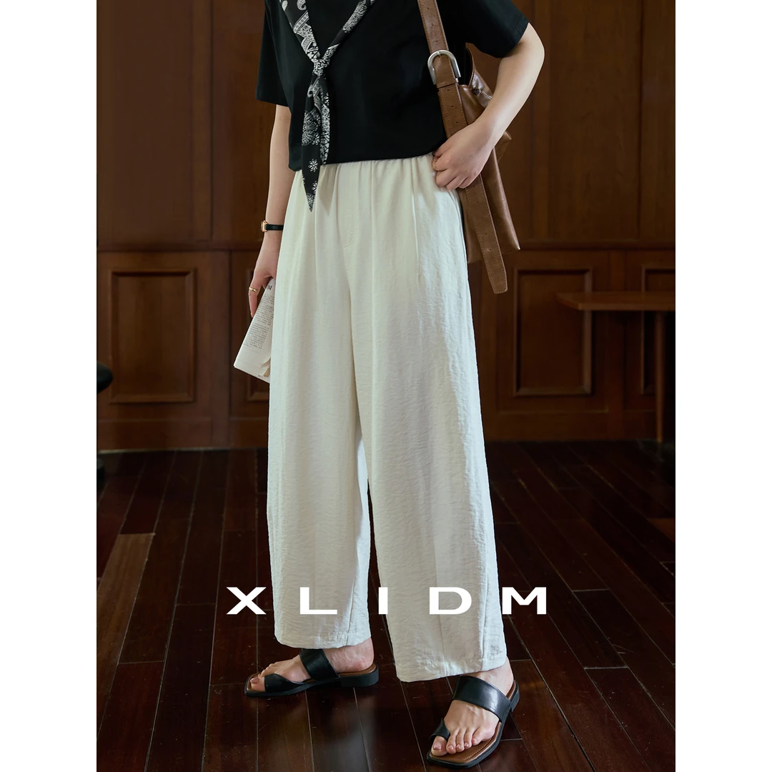 小俪大码女装 奶皮气球裤！免打理微皱肌理消胯休闲裤夏DB4P23390