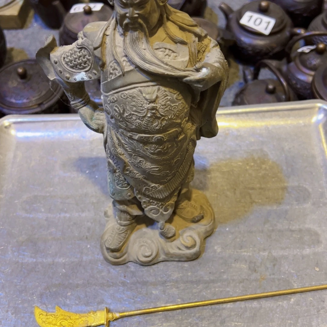 三***生黄铜摆件，文房摆件