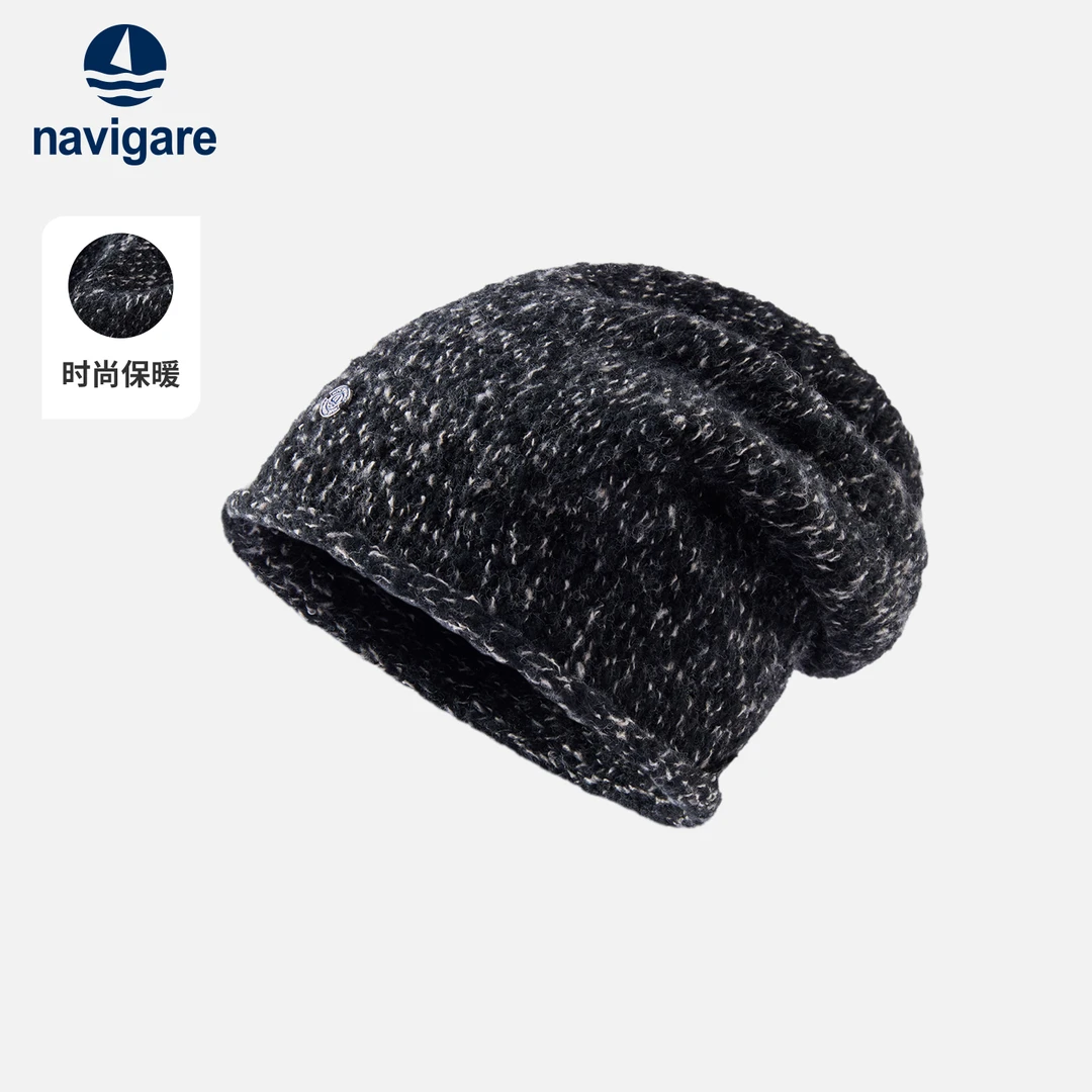 Navigare 25年新款秋冬大头围显脸小灯泡帽保暖时尚针织帽