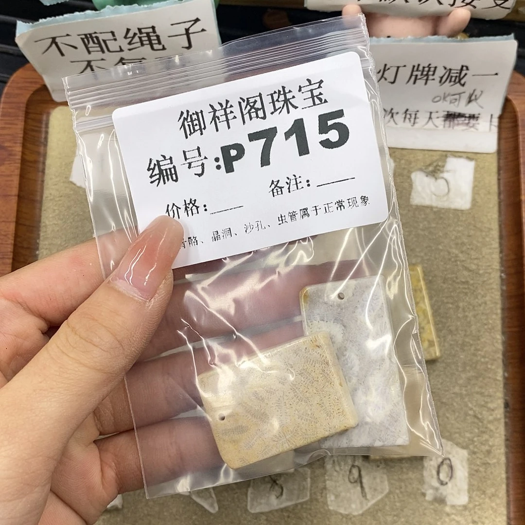 硅化珊瑚（珊瑚玉）未镶嵌颈饰F****心
