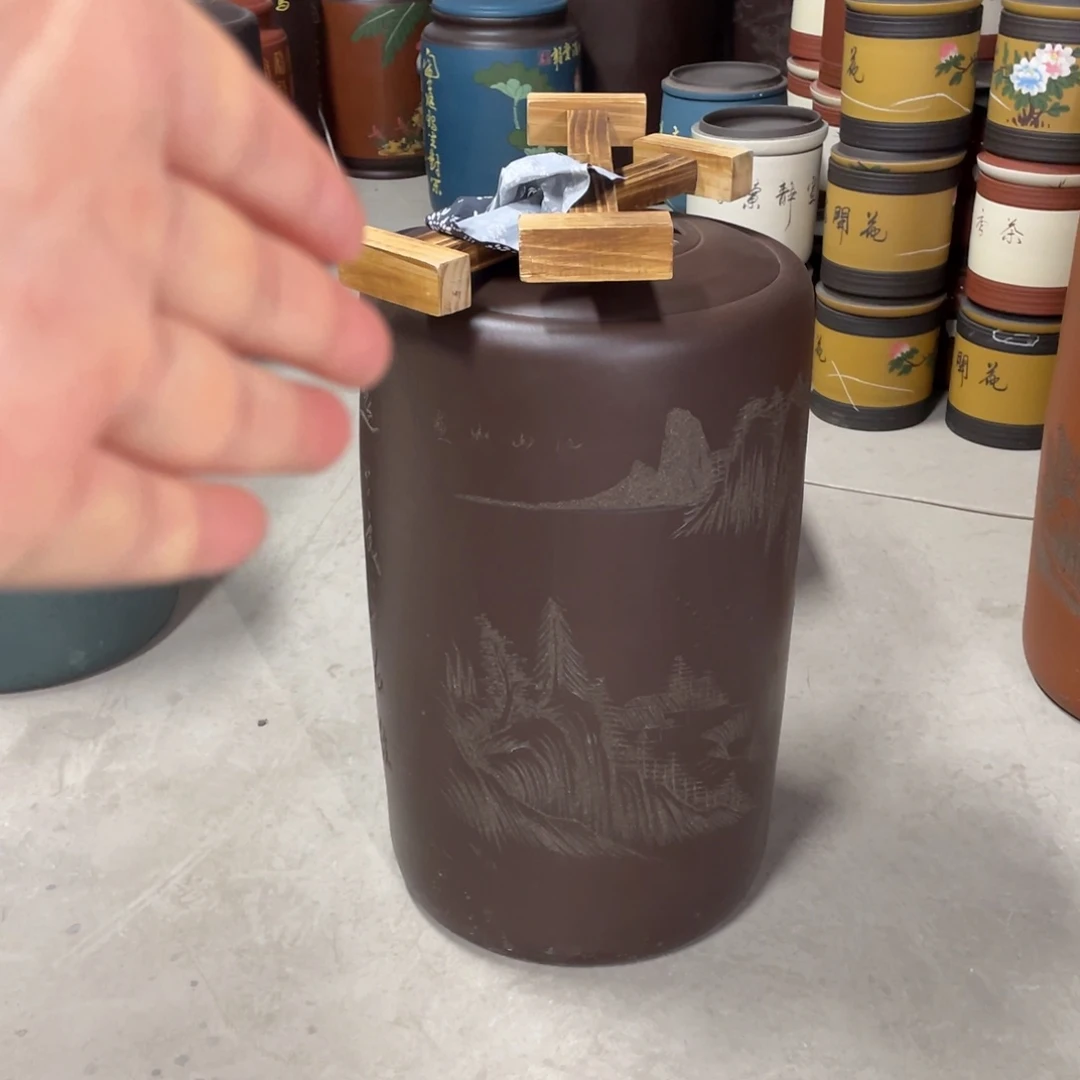 宜兴原矿紫砂茶叶罐