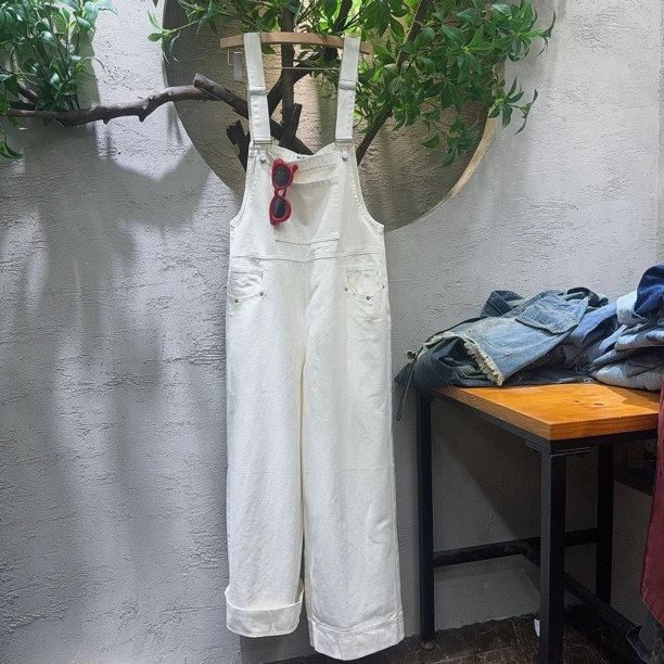 吴卡卡秋季新款牛仔背带裤女休闲直筒8821