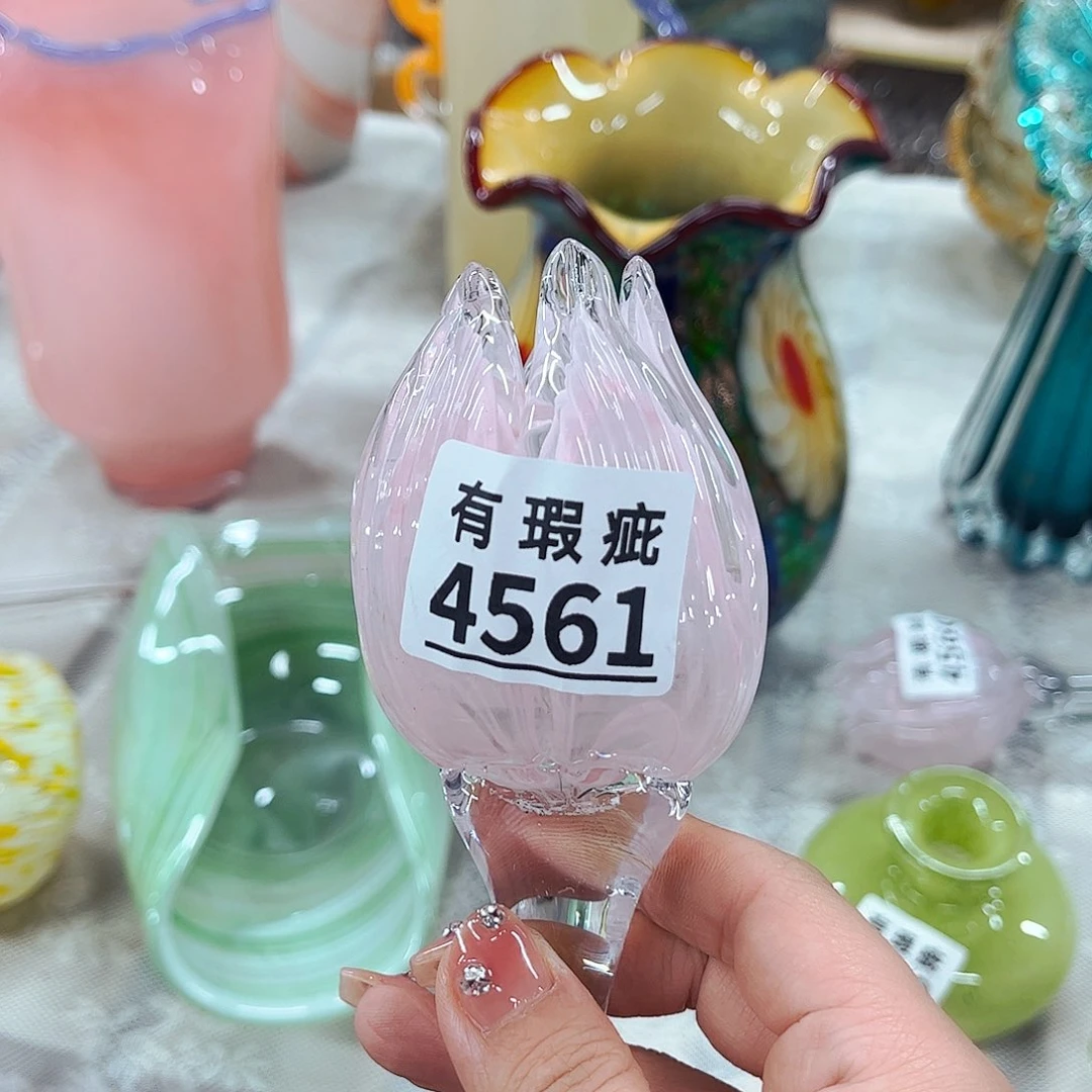 花苞4561 家悦美居琉璃摆件瑕疵