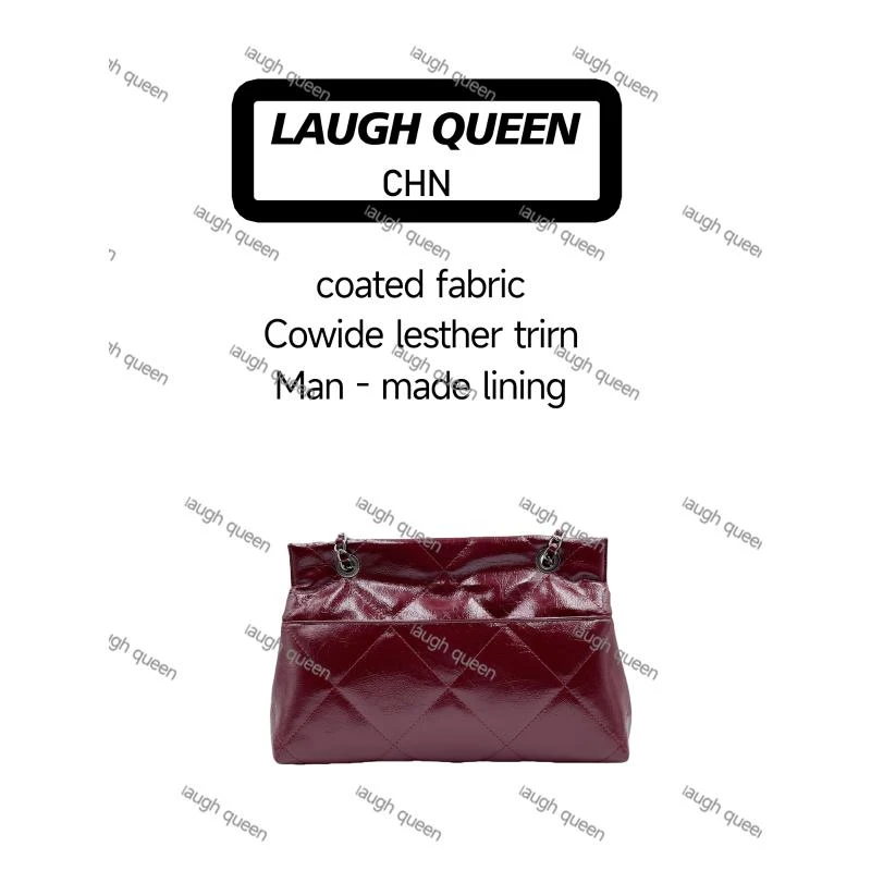 Laugh Queen手工打造真皮女士包10788折叠 红色 油蜡双字母