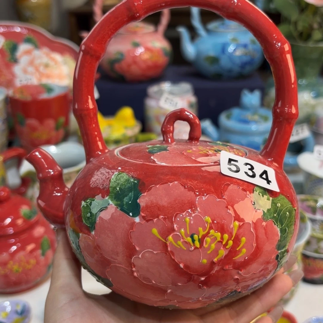 景德镇手绘高温釉下彩陶瓷茶具