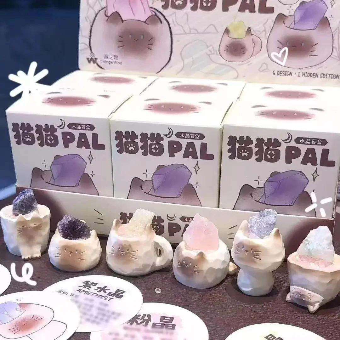 猫猫盲盒好运卧室家居办公桌面车载摆件送人礼品卡通公仔摆件饰品