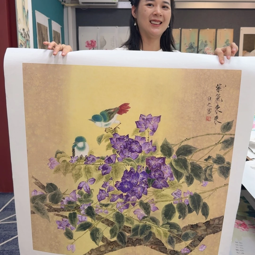 国画国画作品山水花鸟