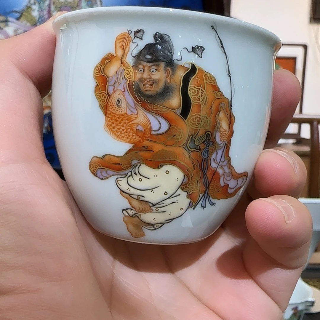 瓷片实力派老师手绘精品摆件茶器