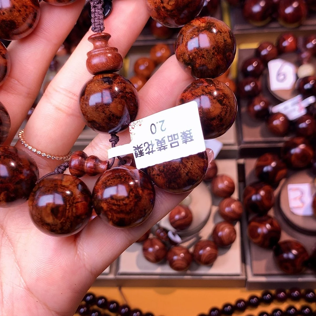花梨木类手串/手链高货瘤疤土埋料20