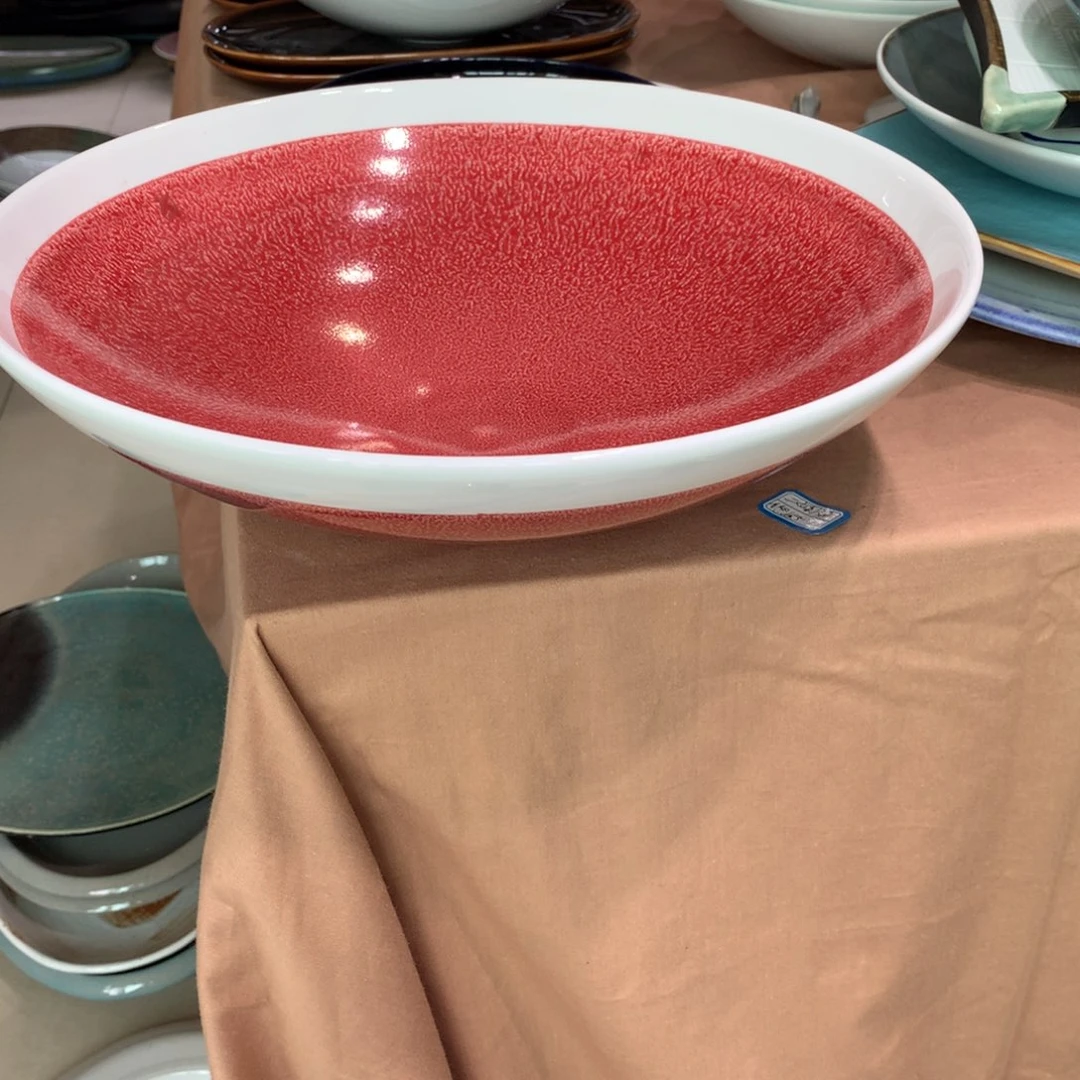 瓷景德镇粗陶复古盘碗微瑕