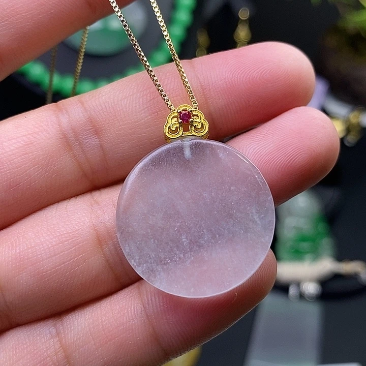 翡翠未镶嵌吊坠(赠链)