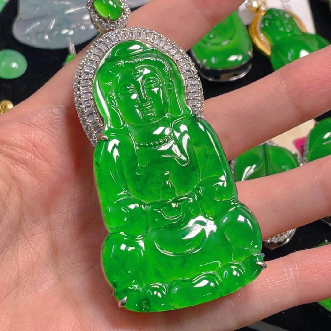 翡翠未镶嵌吊坠(不含链)