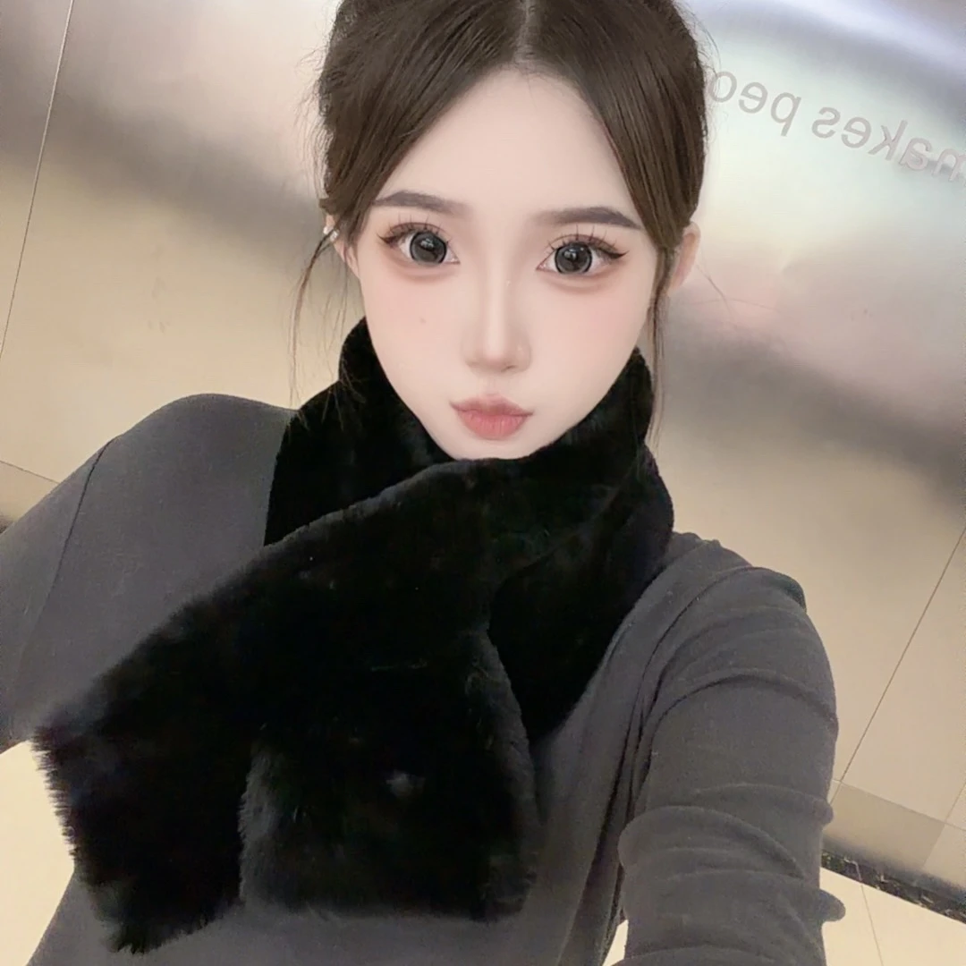 【CC】2025主播同款皮毛一体秋冬围巾