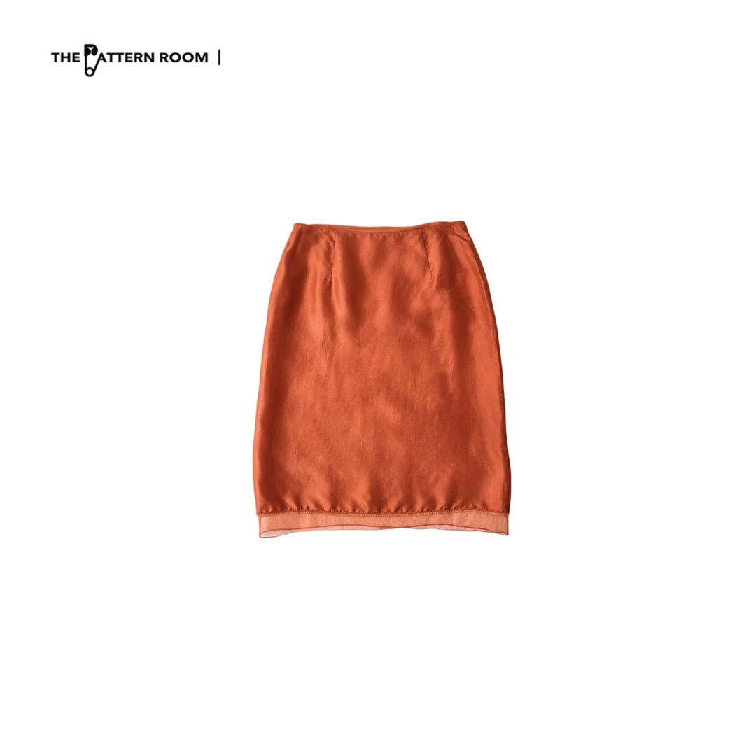 The pattern room | 斑斓系列流霞落日橙定染层纱半裙