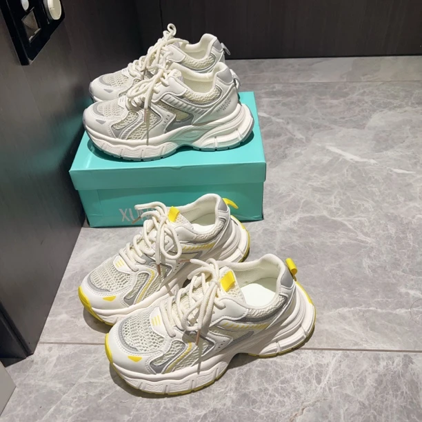 新款小众夏季单网透气厚底老爹鞋旅游增高运动休闲鞋C1-3