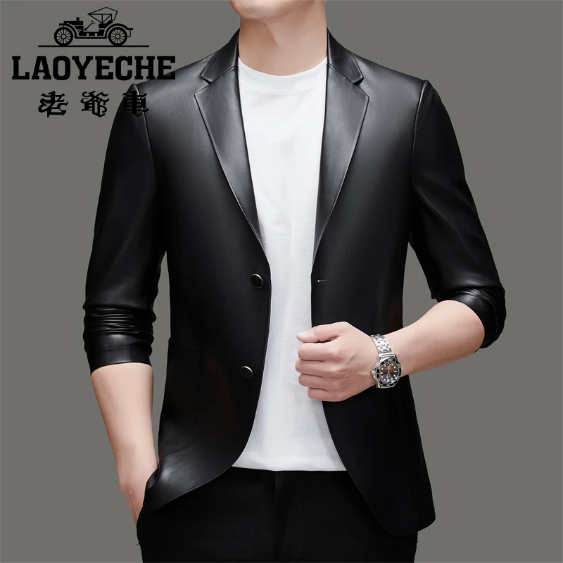 老爷车西服男装2025年春季纯色