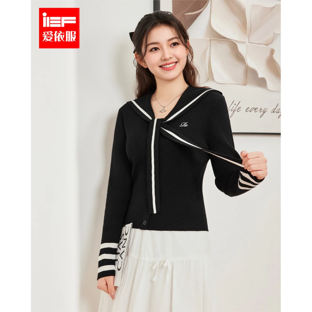 IEF/爱依服女装2025秋季新款设计感毛织上衣流光风