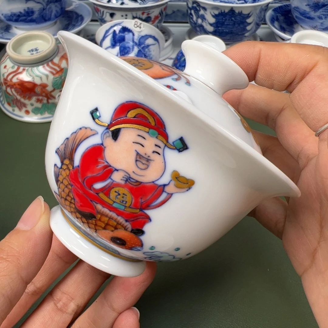 陶瓷景德镇纯手工纯手绘茶具木木15