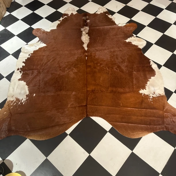 【本尼家】F517 260x235cm专拍牛皮地毯家用轻奢手工