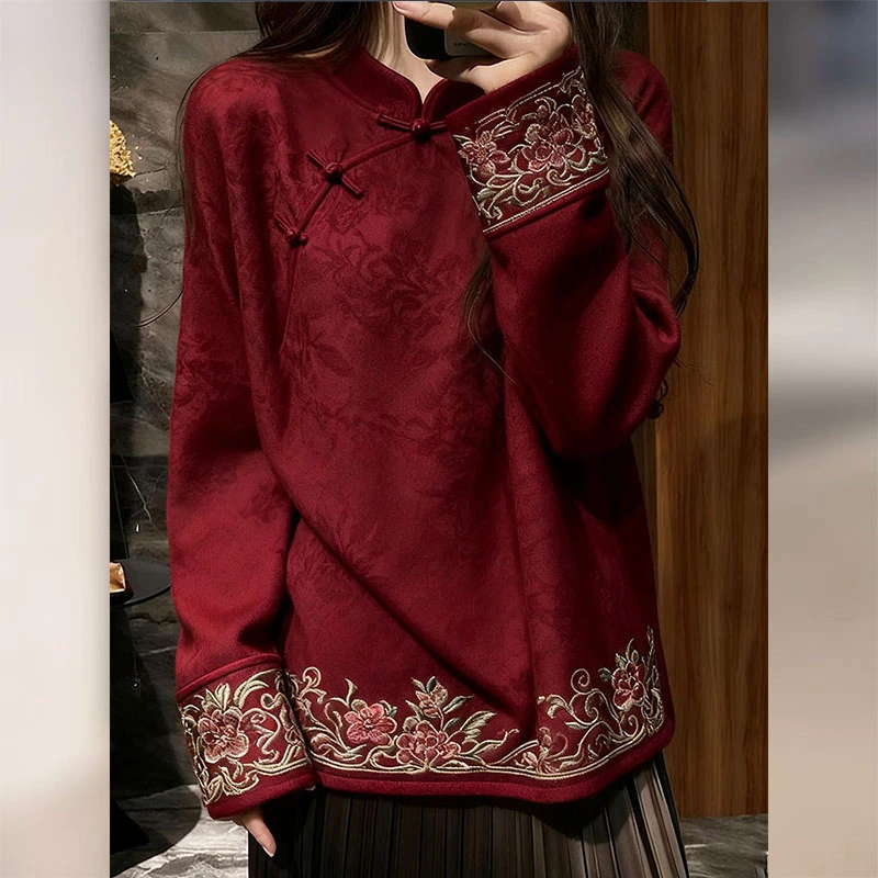 新中式国风上衣禅意高端精致唐装衬衫外套禅意小衫女2025秋季新款