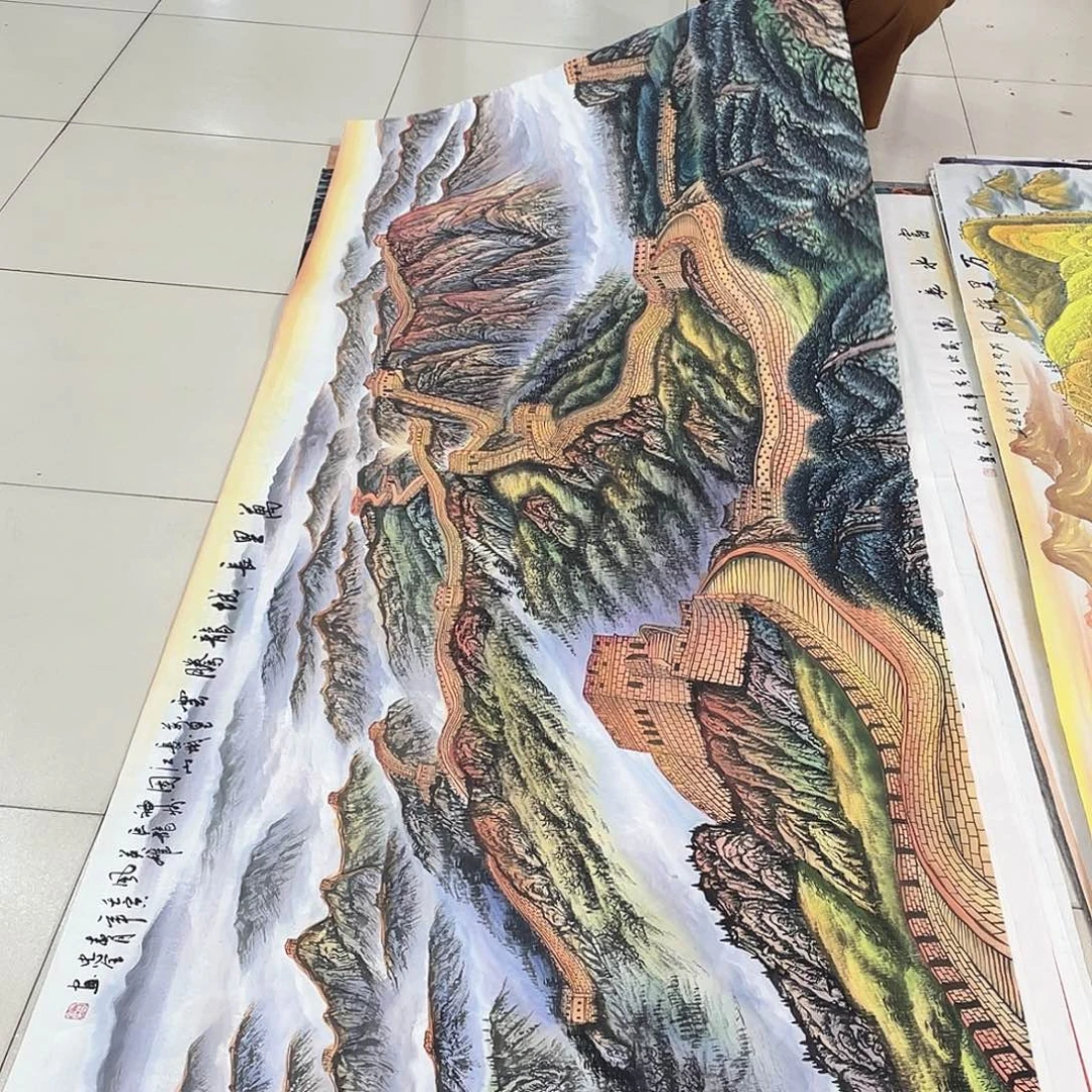 国画纯手绘山水花鸟