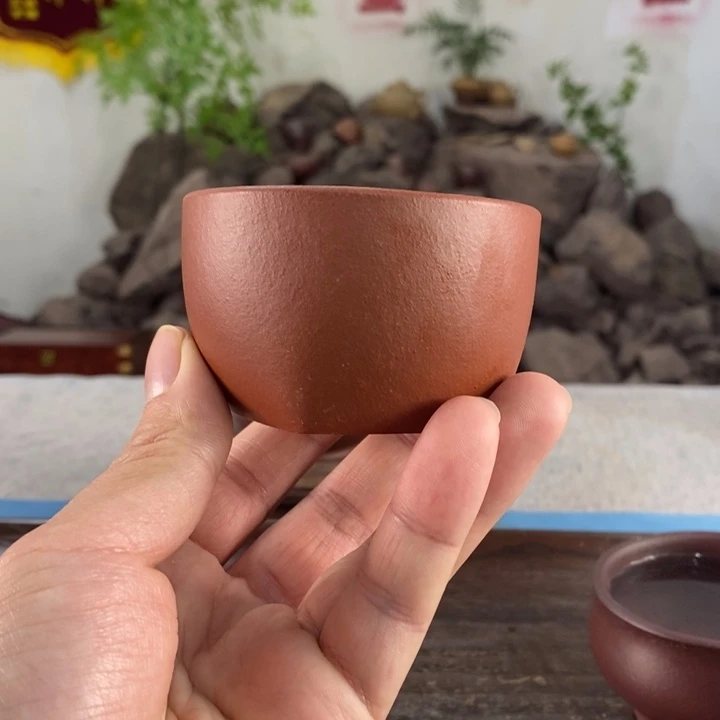 紫砂茶壶红降坡主人杯100