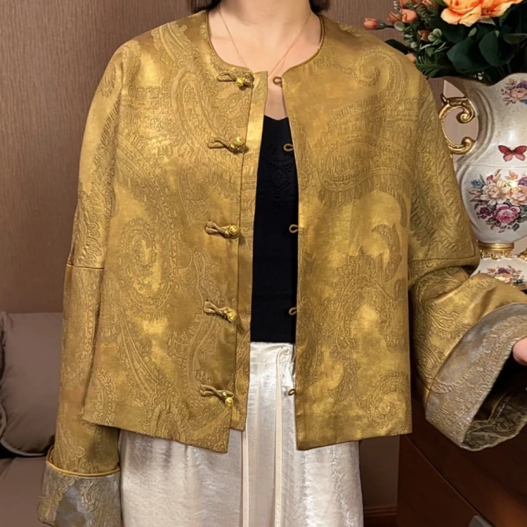 2025秋冬秋季冬季新款国风新中式外套女时尚气质宽松设计感上衣