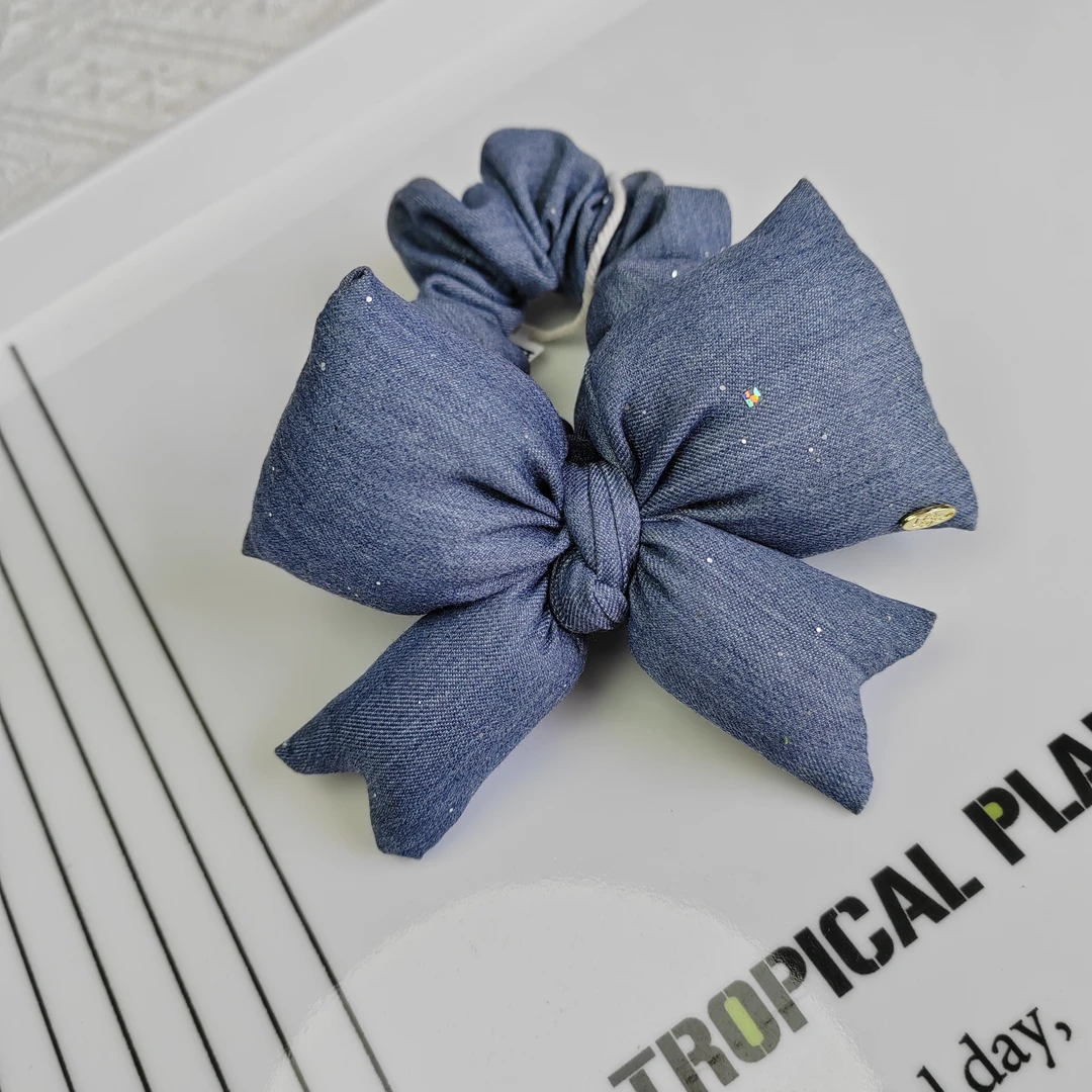 少女时尚发圈百搭日韩手工蓝色清新女韩版少女风发绳