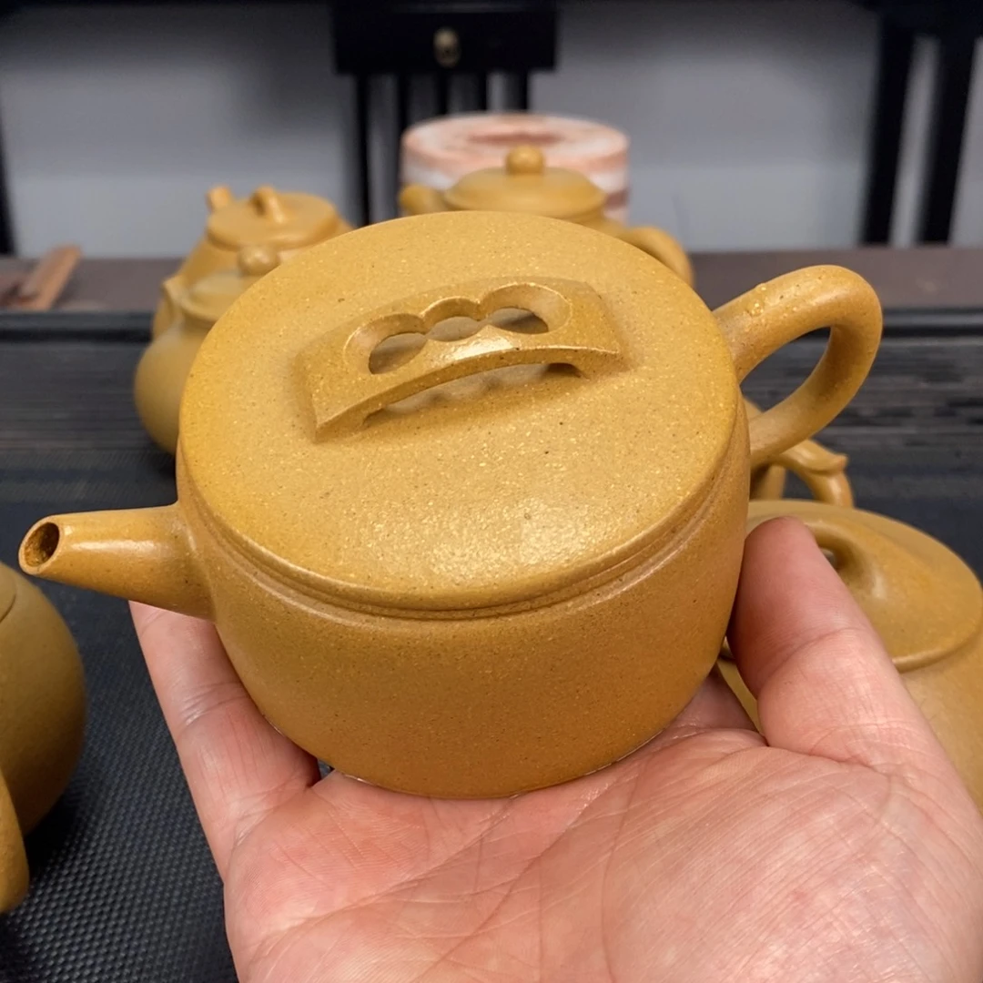 茶壶紫砂黄金段汉瓦容量190毫升