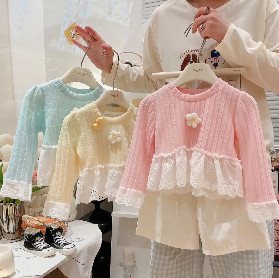 兮兮秋季新款森系女童女童时尚服装色系公主男宝宝夏季套装