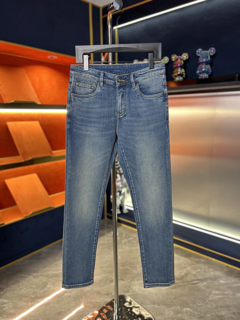 【大牙】邦迪蓝长裤 牛仔裤男2025春夏水洗弹力修身小直筒