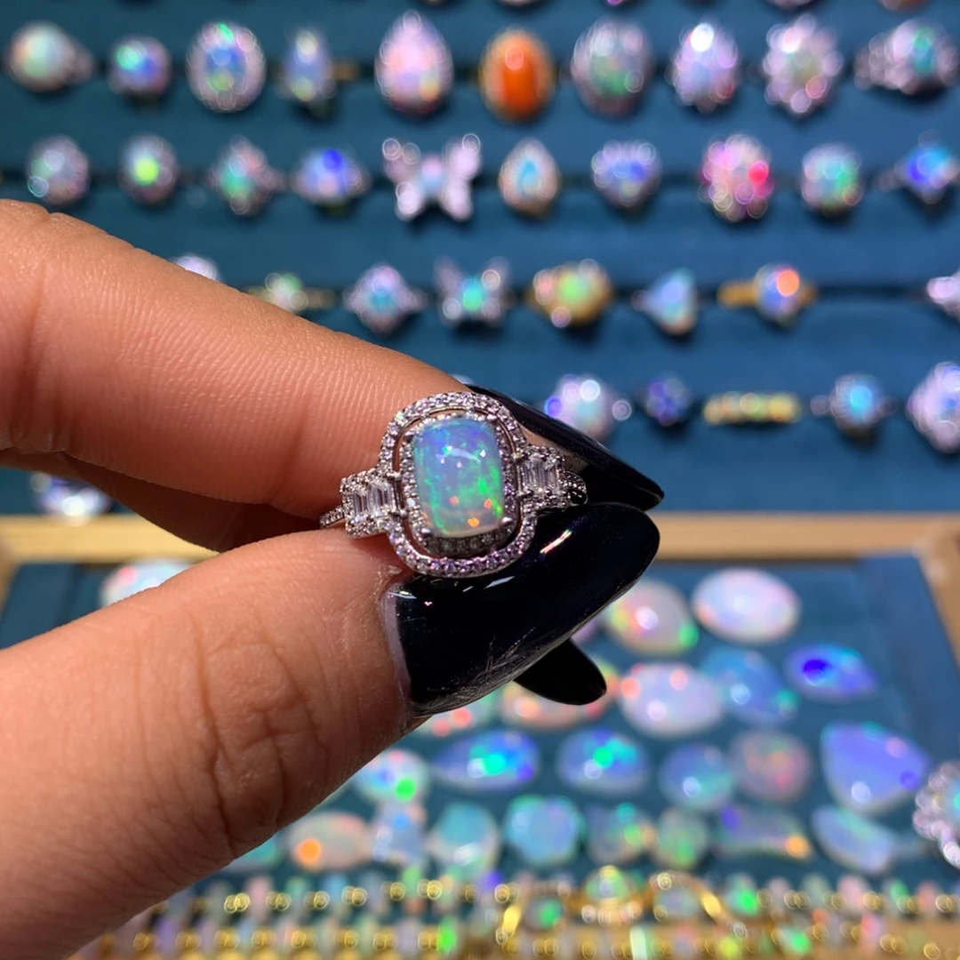 欧泊银S925镶嵌戒指款