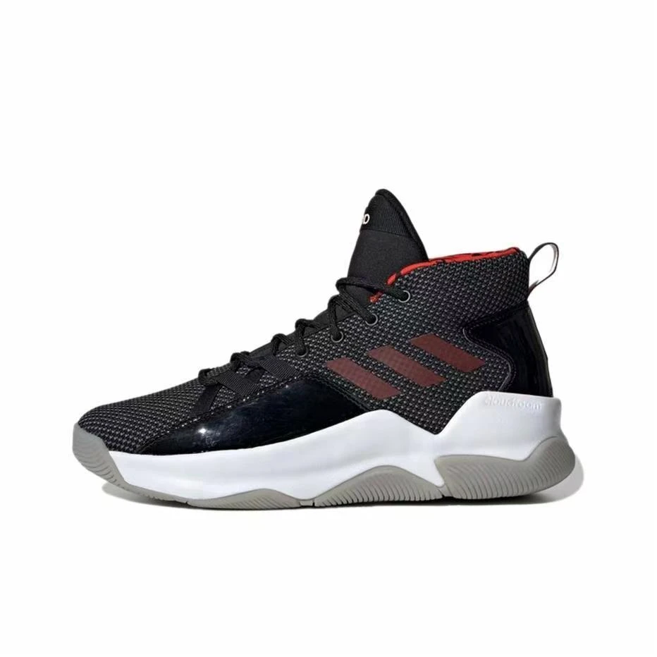 【无盒】adidas Streetfire 复古篮球鞋 男款 石墨黑F37048