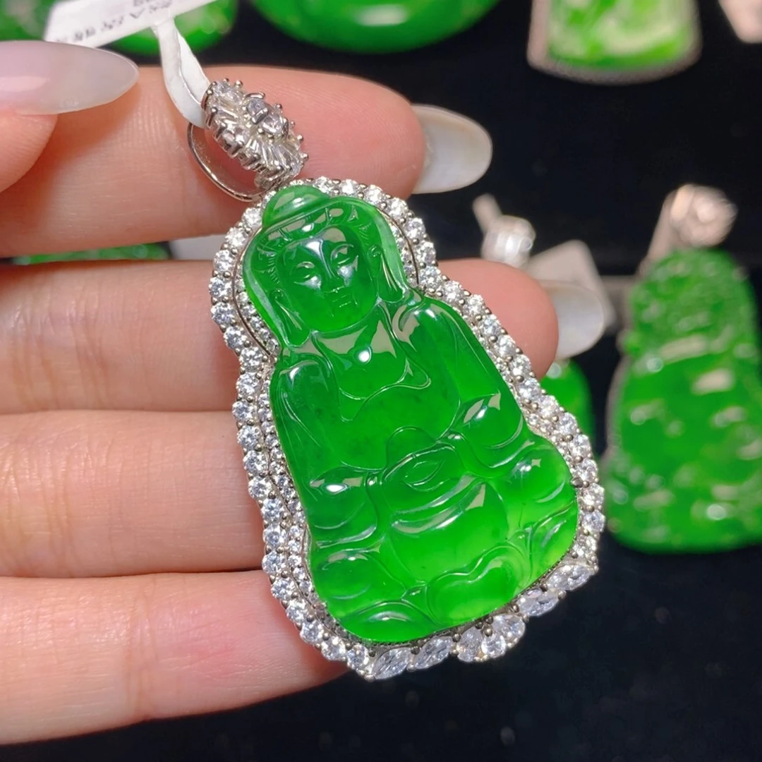 翡翠银S925镶嵌颈饰888888888988