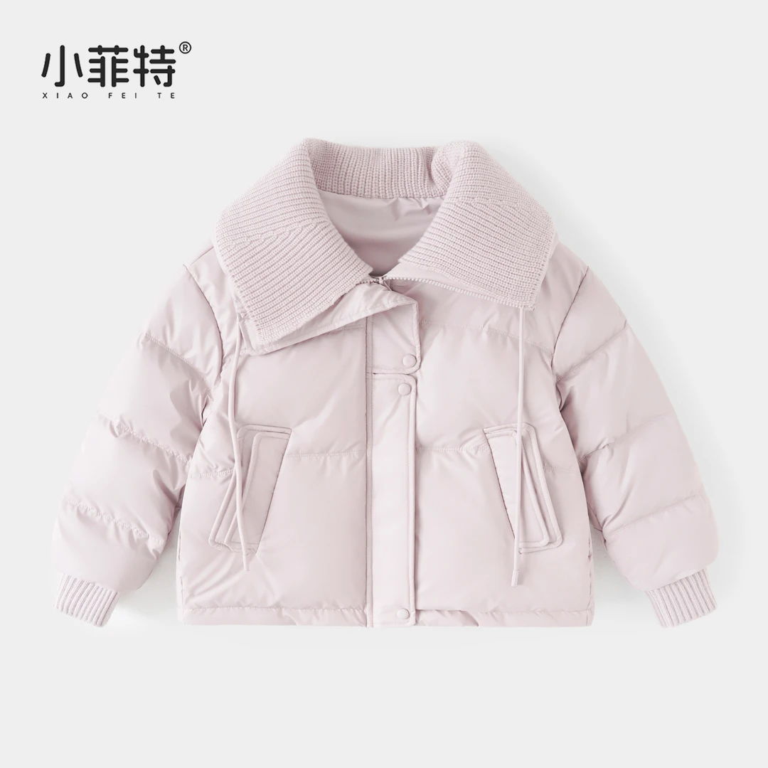 小菲特女童冬加厚连帽外套中大童保暖上衣儿童休闲棉服YNYD58098