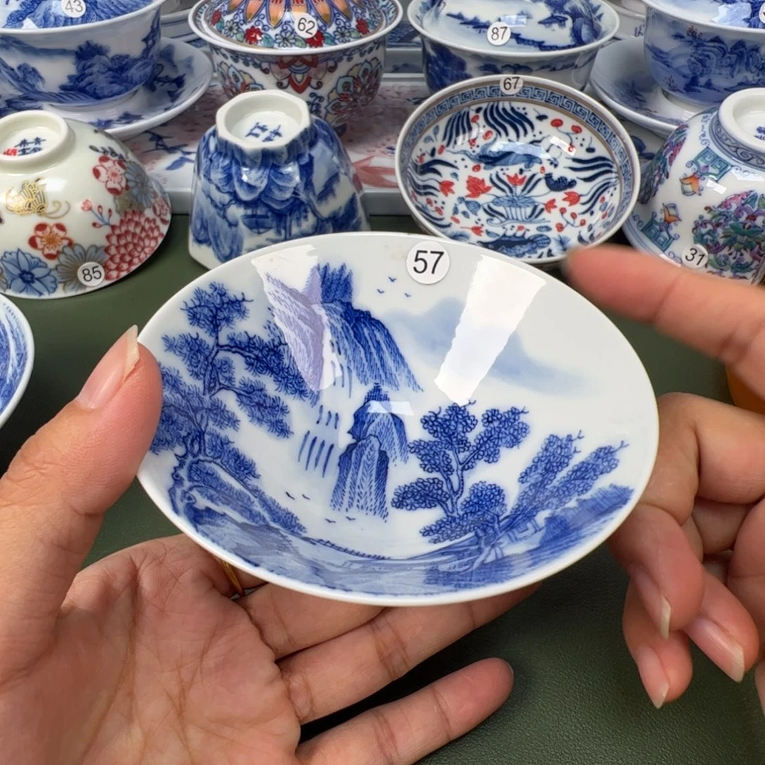 陶瓷景德镇纯手工纯手绘茶具木木57
