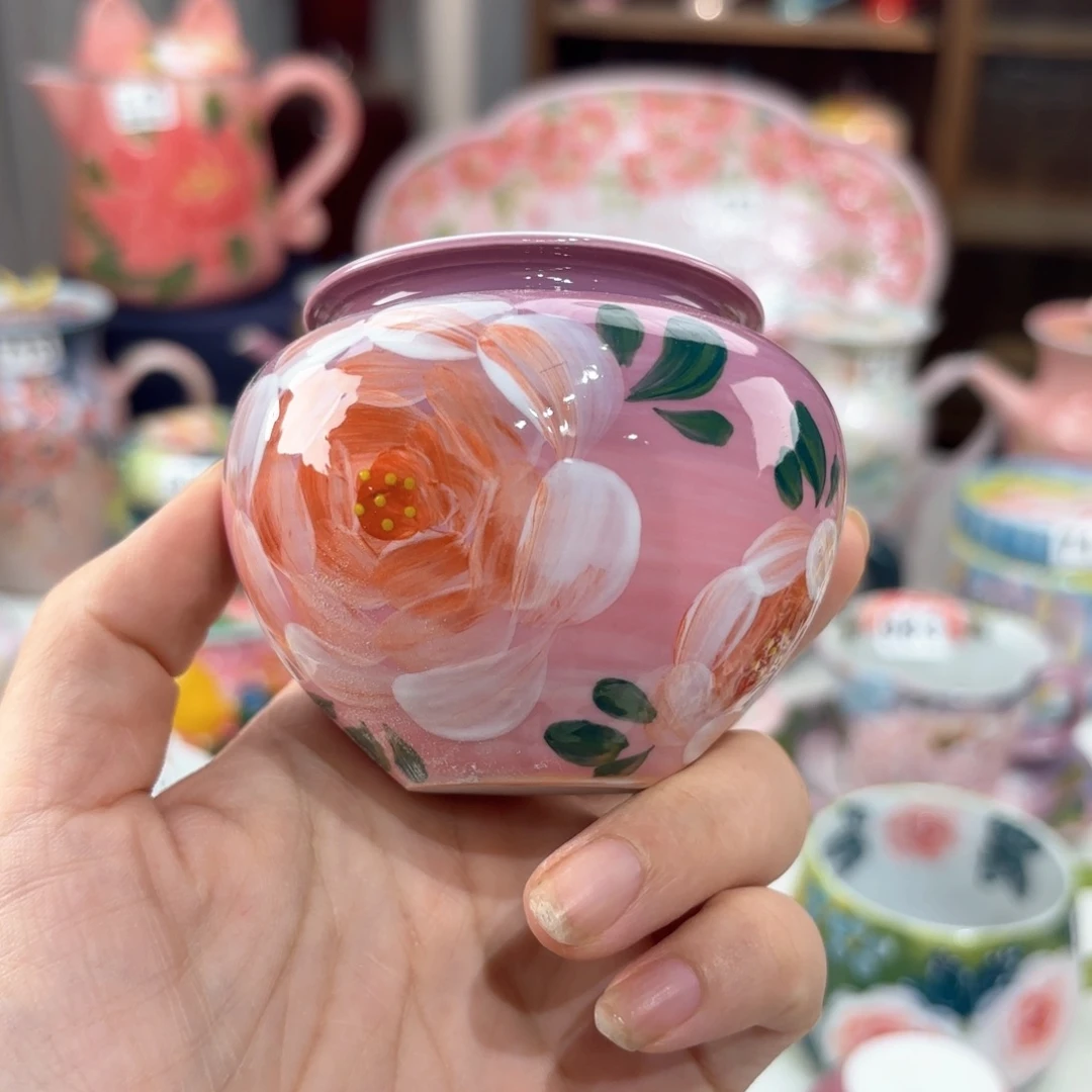 景德镇手绘高温釉下彩陶瓷茶具