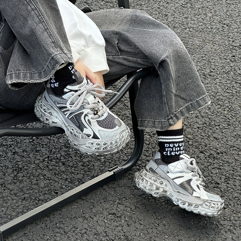 儿童运动风春秋学院风男童运动鞋韩版板鞋网红夏季薄款单鞋2025新