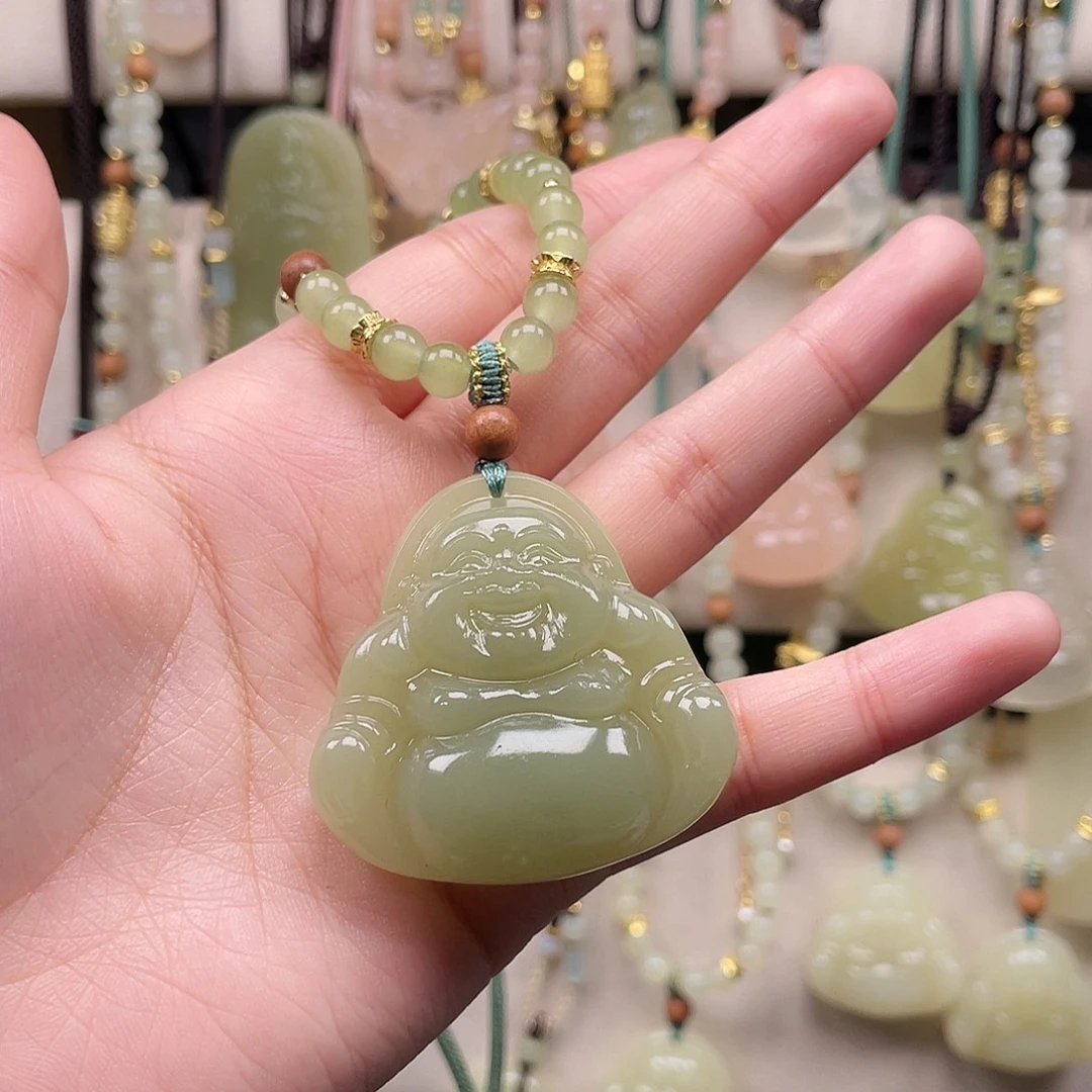 石英质玉合金颈饰43深绿佛重工