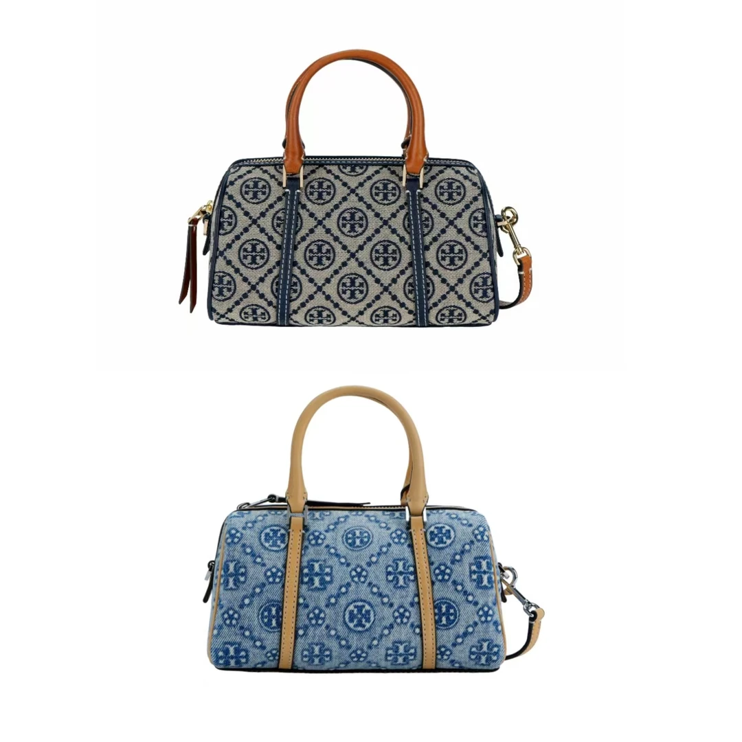 ToryBurch/汤丽柏琦 T MONOGRAM 小号波士顿 手提包 20.5*9.5*12