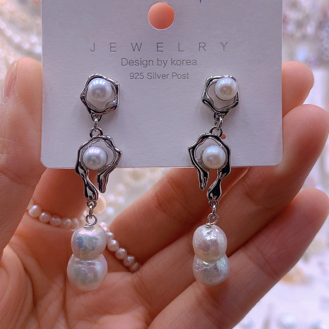 淡水珍珠耳饰未镶嵌