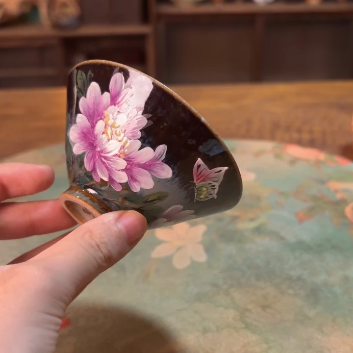 柴烧纯手工手绘陶瓷