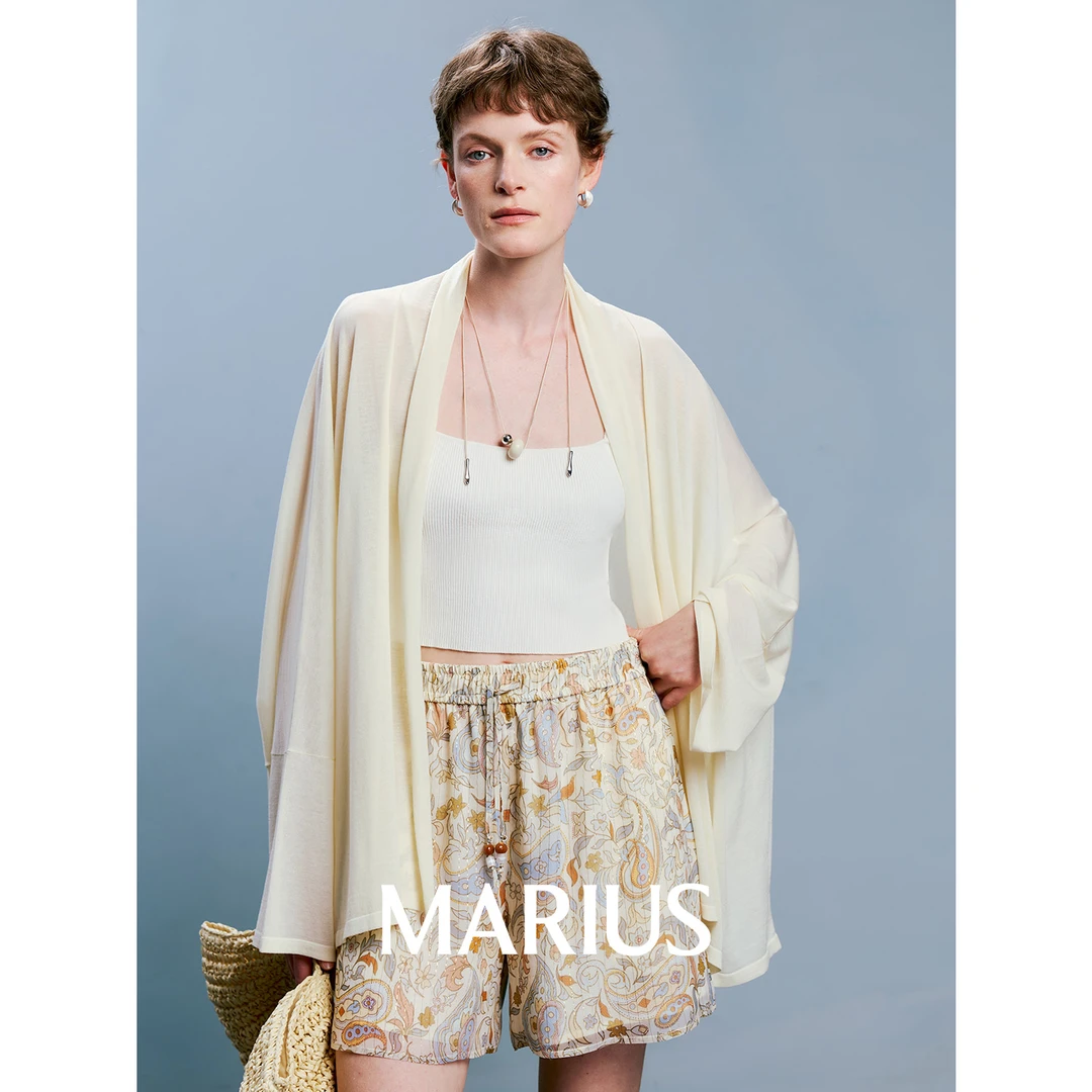 MARIUS“等风来”度假慵懒风轻盈透气防晒披肩开衫