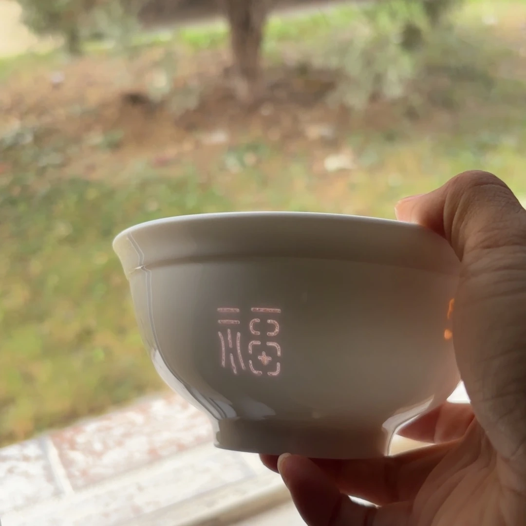 玉瓷景德镇陶瓷米饭碗两只微瑕